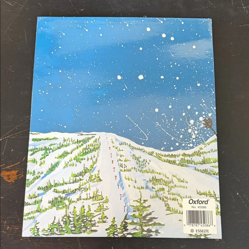 Vintage Oxford Skiing Art IN YOUR FACE school office folder